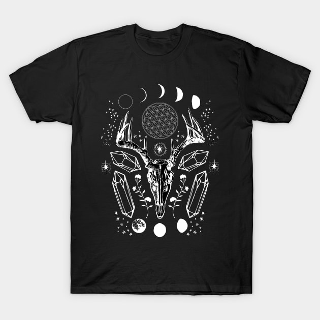 Crystal Moon T-Shirt by wolfandbird